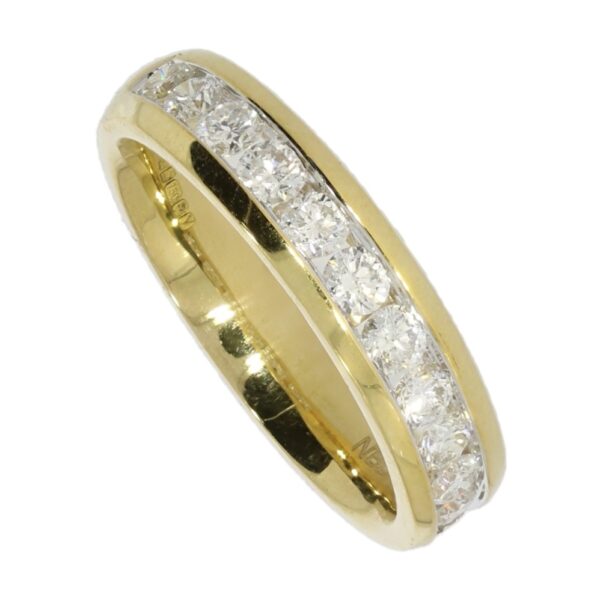 a gold and diamond ring